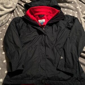 Columbia Black Jacket with Red Lining